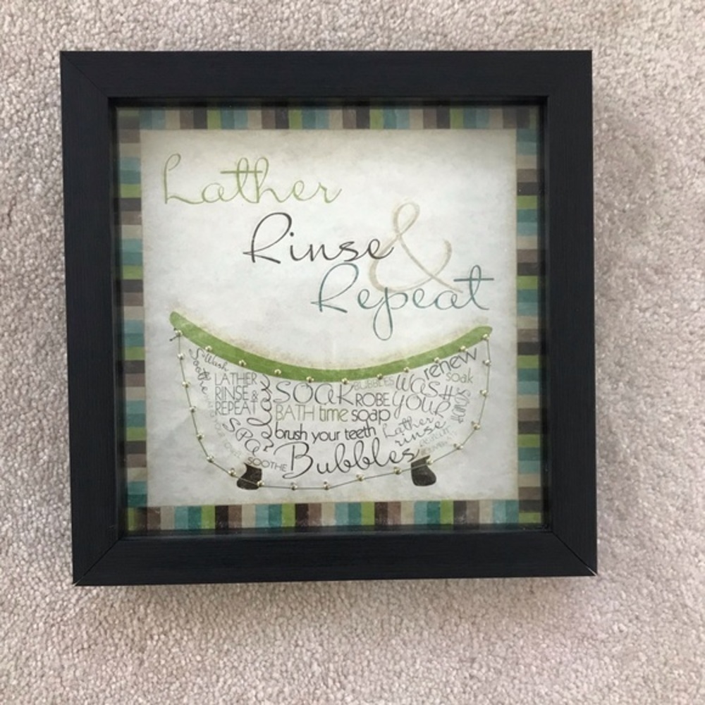 Framed Picture “‎ Lather.. Rinse.. Repeat”